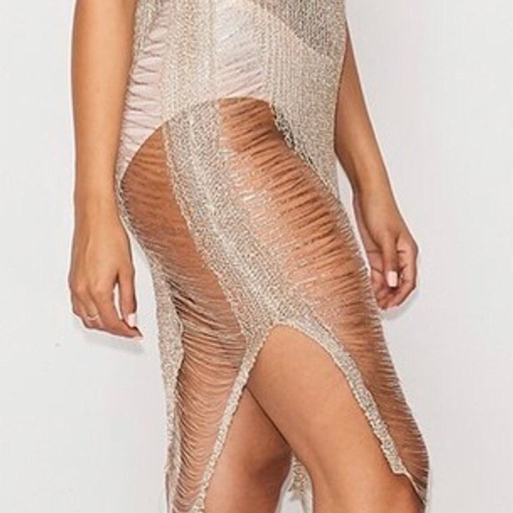 Flip A Coin Sheer Dress - Picture 4 of 4